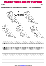 number tracing 7 worksheet Kindergarten Printable Numbers Worksheets and Exercises